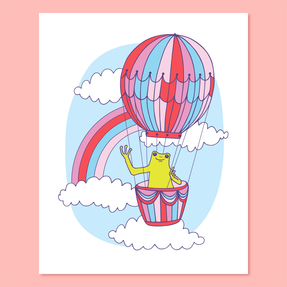 Balloon Froggy Print - 8 x 10