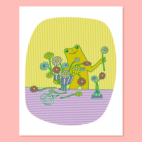 Flower Froggy Print - 8 x 10