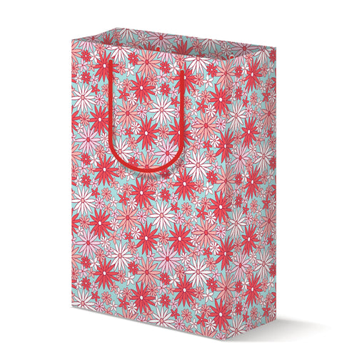 Poinsettia Floral Gift Bag