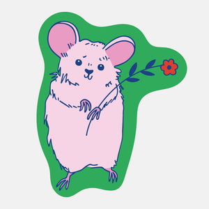 Flower Mouse Sticker