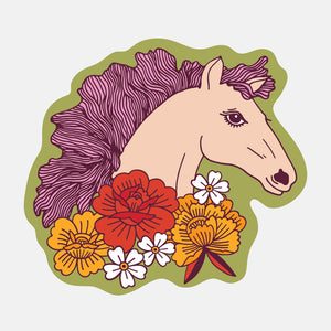 Floral Horse Sticker