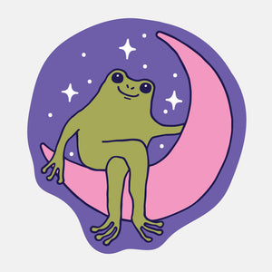 Froggy Moon Sticker