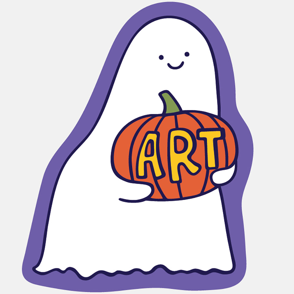 Pumpkin Ghost Sticker
