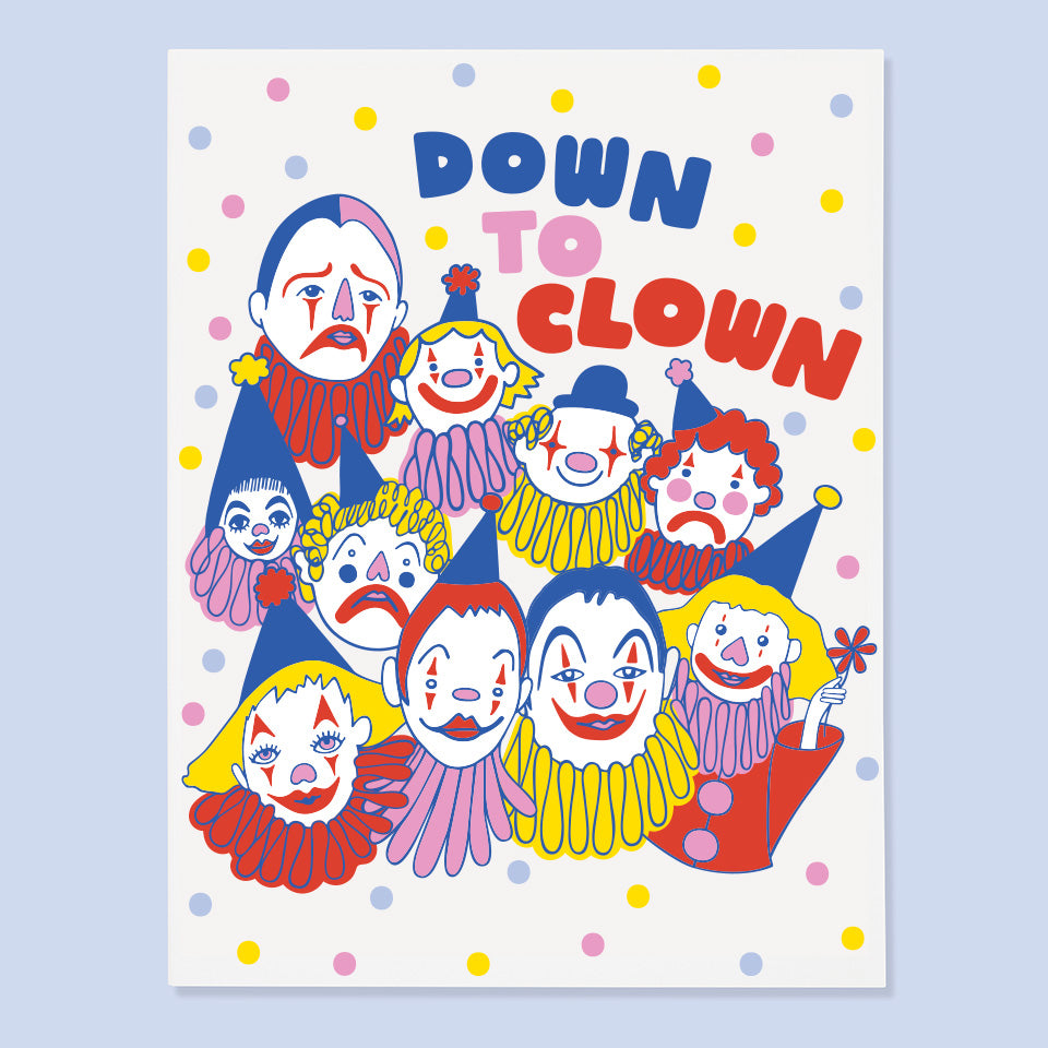clown card sleeves Vintage Joker Playing Retro Red Group Costume T-Shirt : Clothing, Shoes & Jewelry 5.5 x 4.25 inches Clown Birthday Card