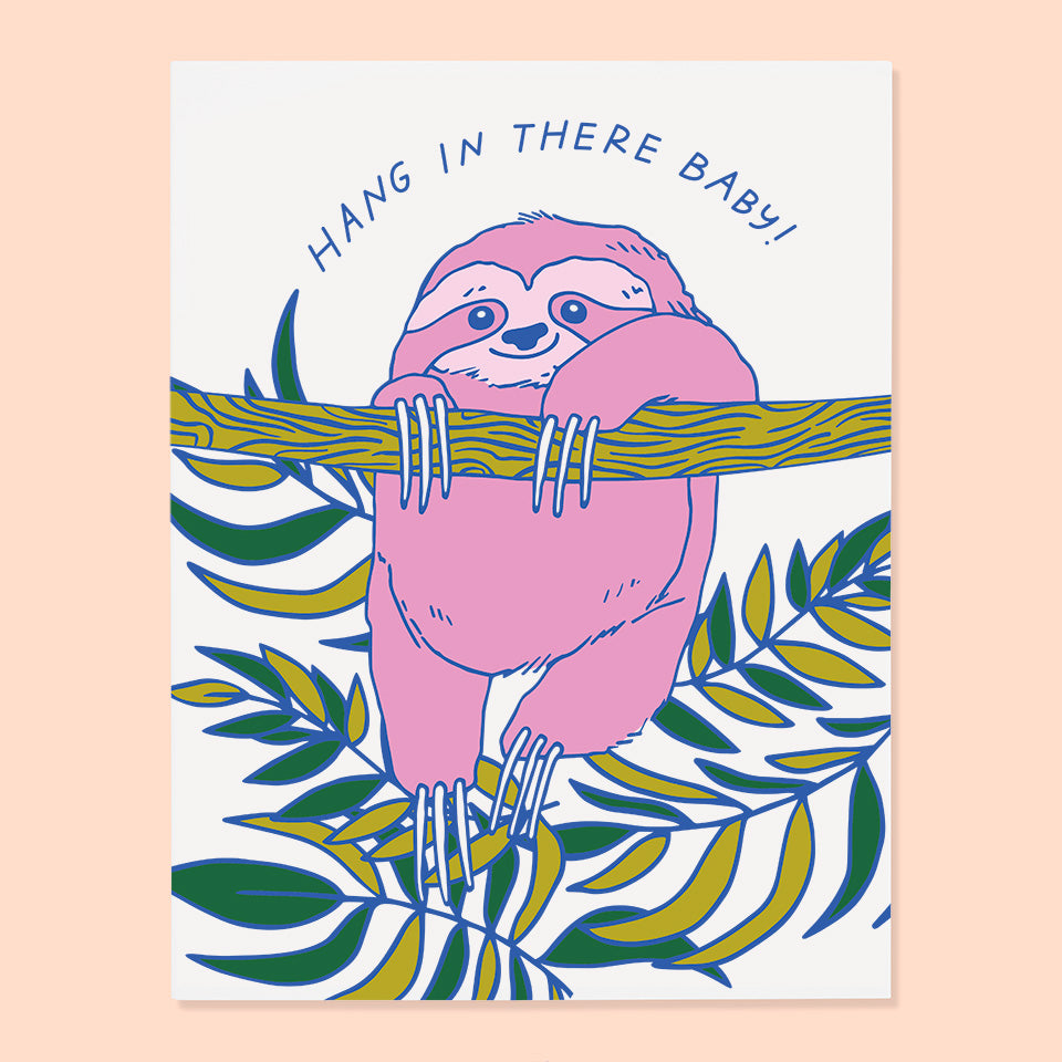 Hang in There Sloth Card
