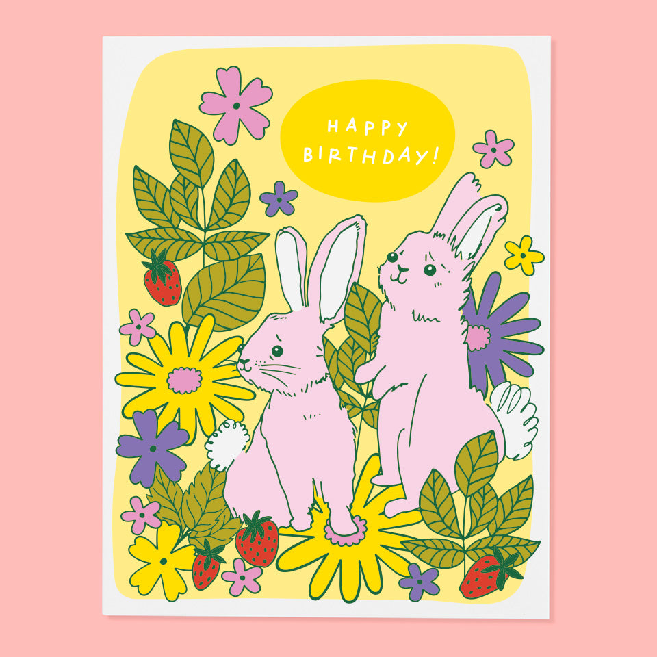 Bunny Twins Greeting Card