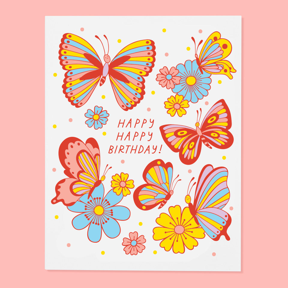 Happy Butterflies Card