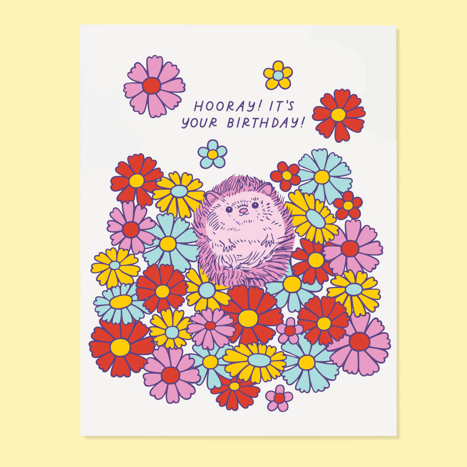 Hedgehog Bday Card