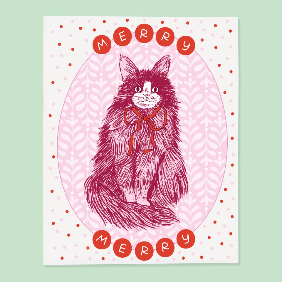 Merry Cat Card