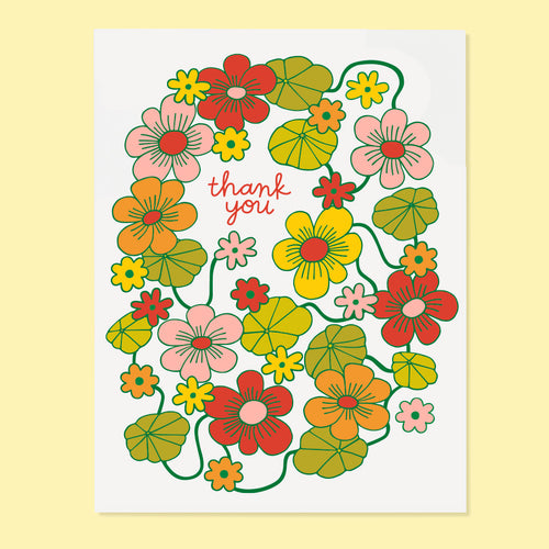 Nasturtium Thank You Card
