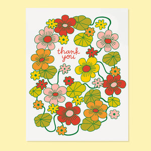 Nasturtium Thank You Card
