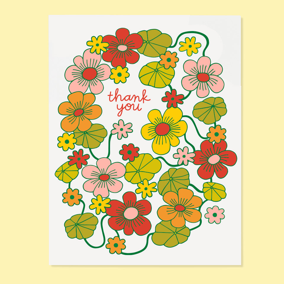 Nasturtium Thank You Card