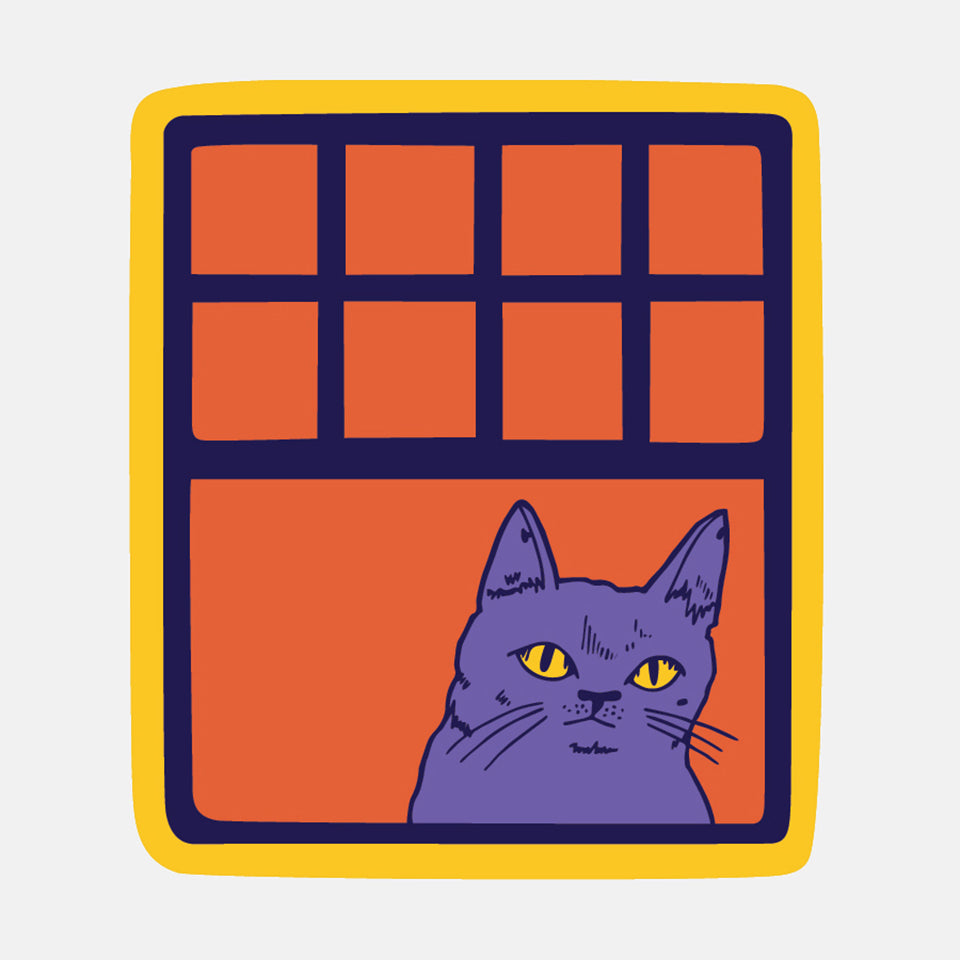 Window Cat Sticker – The Good Twin Retail