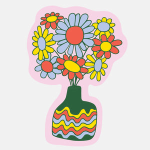 Daisy Vase Sticker