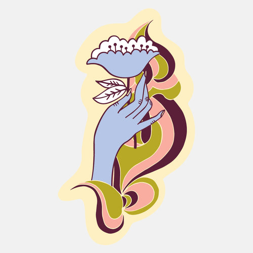 Swirl Flower Sticker