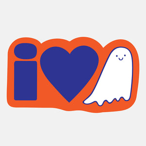 Heart Ghost Sticker