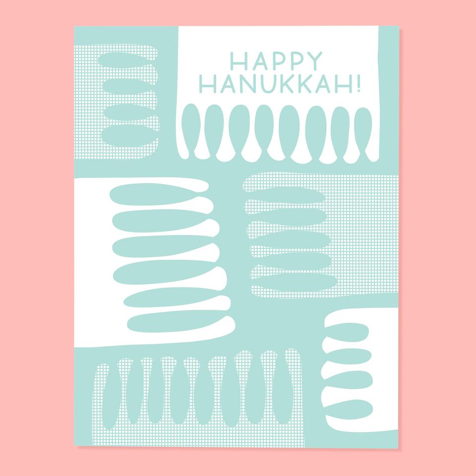 Abstract Hanukkah Card