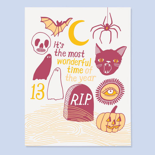 Halloween Time Card