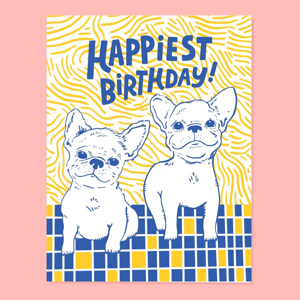 Frenchie Bday Card