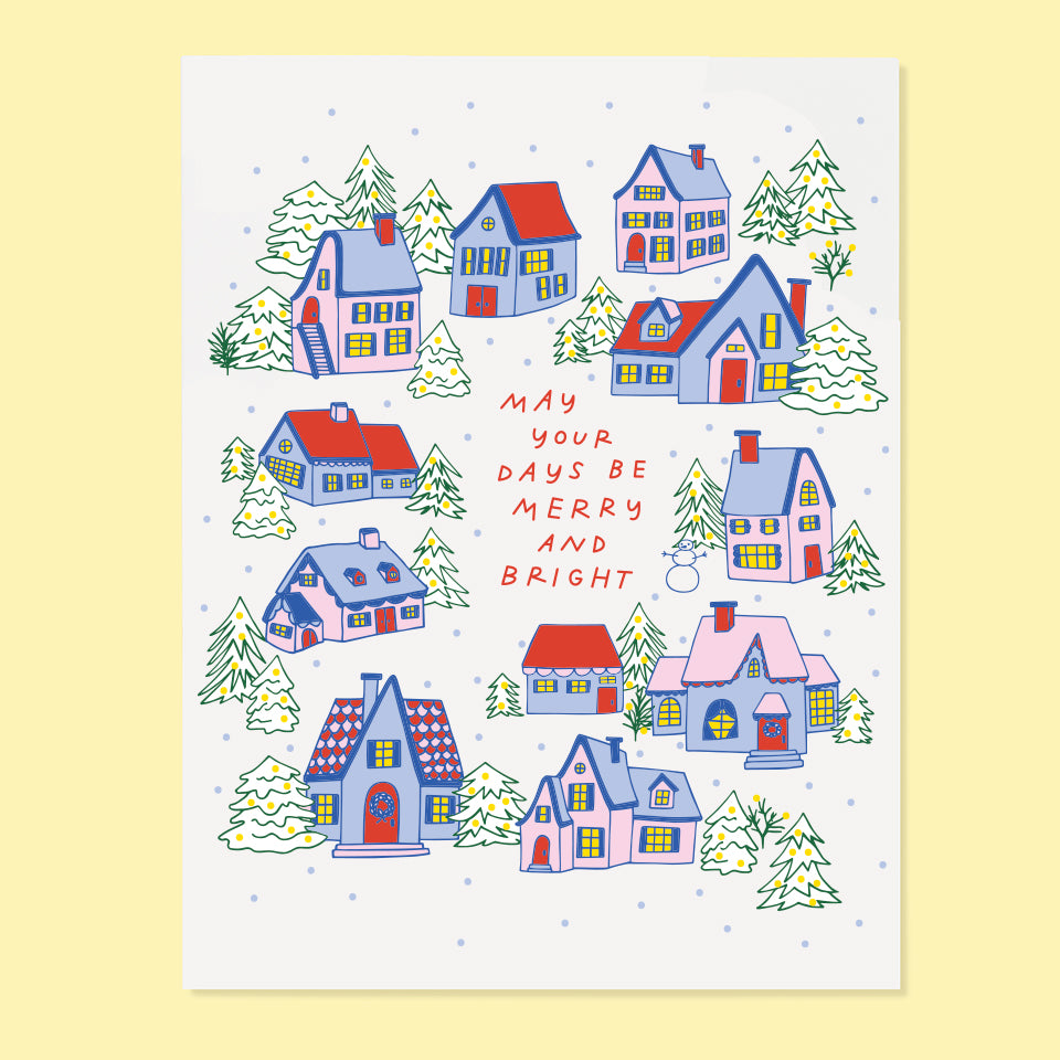 Merry Houses Card