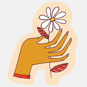 Hand Flower Sticker