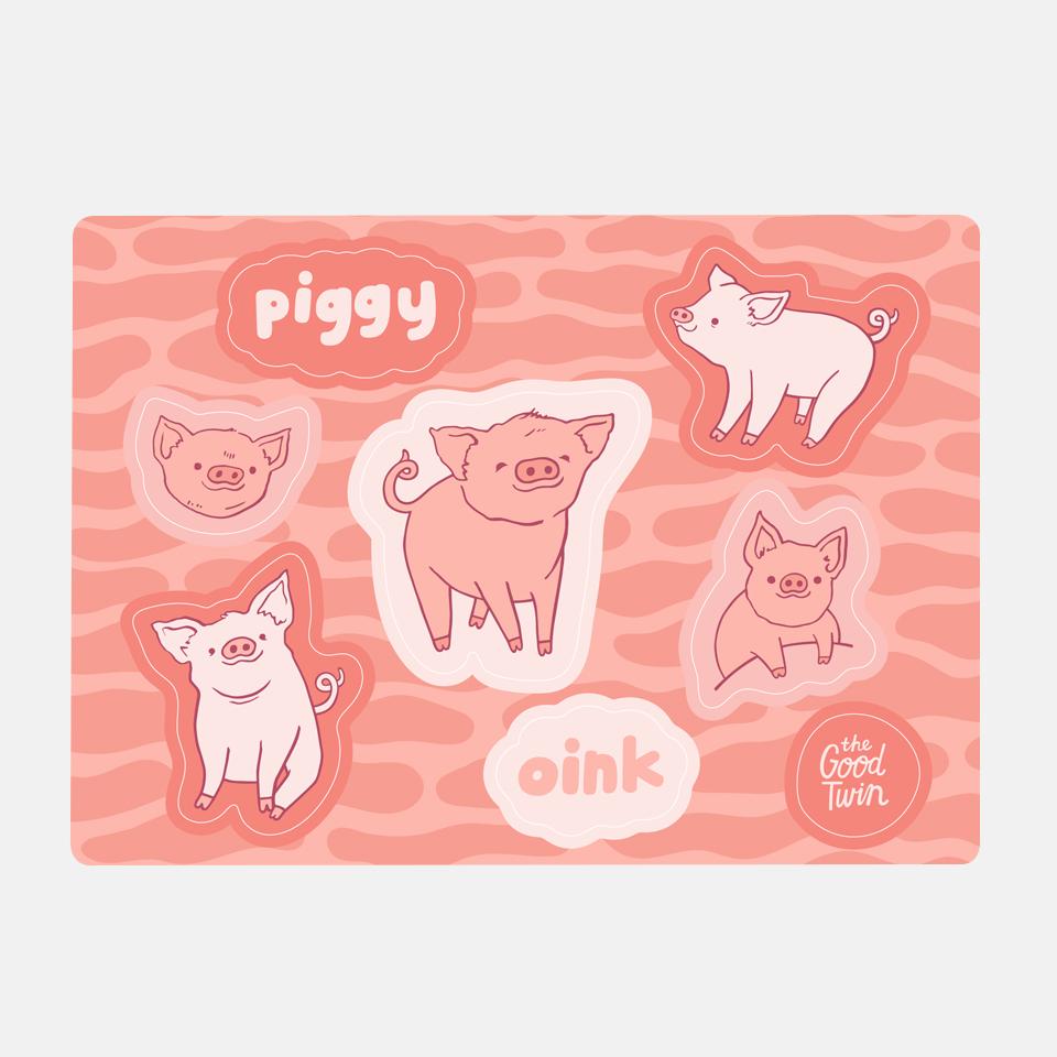 Pigs Sticker Sheet